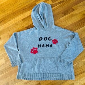 Lou & Grey Gray Hoodie with Red Paw Accents